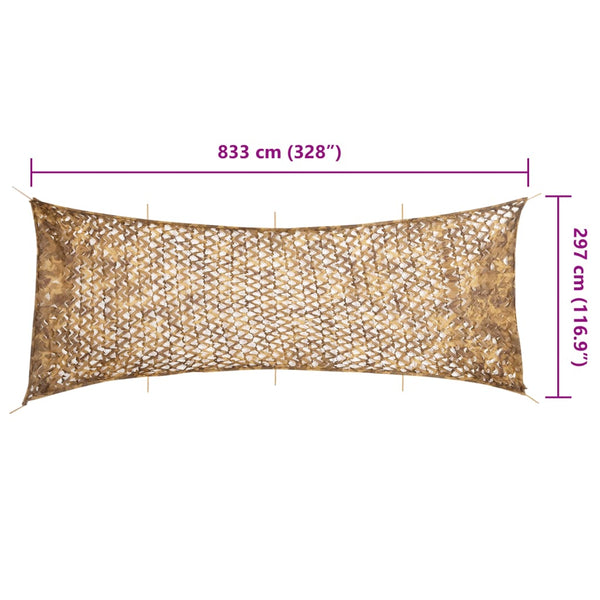 Sandfarbenes Tarnnetz 833x297 cm mit Tasche