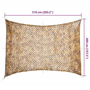Tarnnetz 516x400 cm Sandfarbe mit Tasche