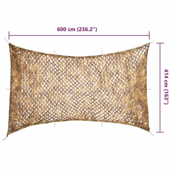 Tarnnetz 6x4 m Sandfarbe mit Tasche