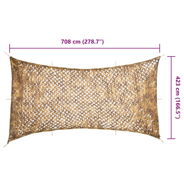 Sandfarbenes Tarnnetz 708x423 cm mit Tasche