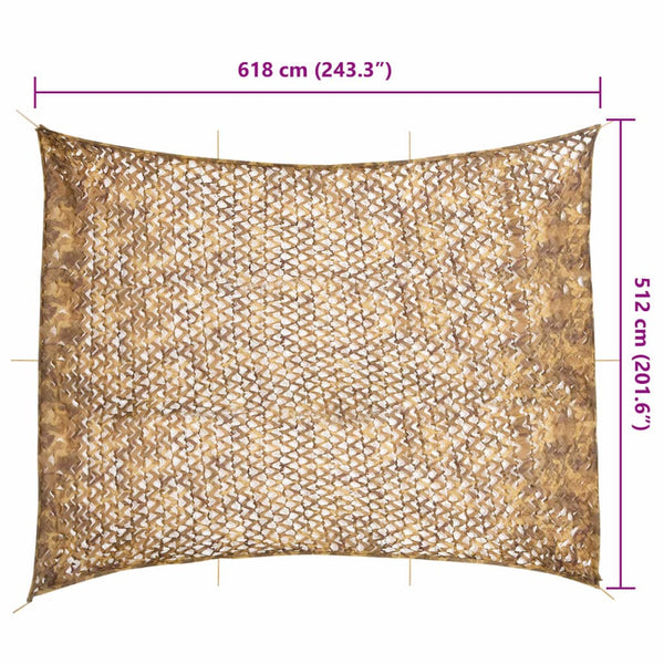 Sandfarbenes Tarnnetz 618x512 cm