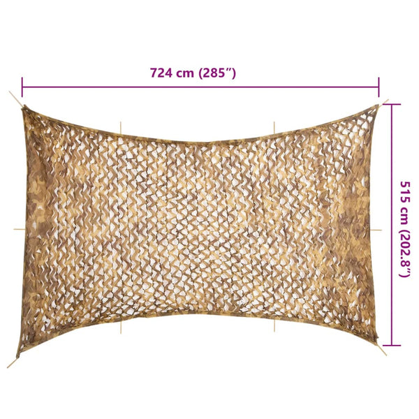 Tarnnetz 724x515 cm Sandfarbe mit Tasche