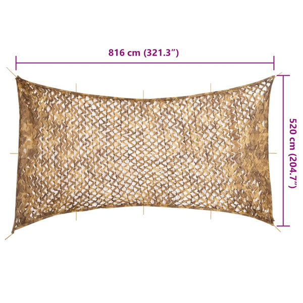 Sandfarbenes Tarnnetz 816x520 cm