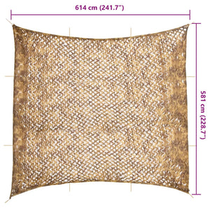 Sandfarbenes Tarnnetz 614x581 cm mit Tasche