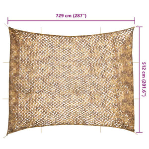 Sandfarbenes Tarnnetz 729x602 cm mit Tasche