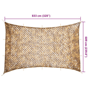Sandfarbenes Tarnnetz 833x609 cm mit Tasche