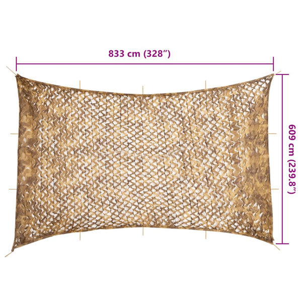 Sandfarbenes Tarnnetz 833x609 cm mit Tasche