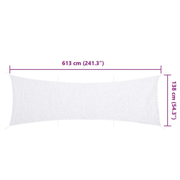 Weißes Tarnnetz 613x138 cm mit Tasche