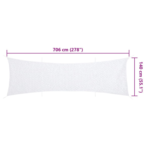 Weißes Tarnnetz 706x140 cm mit Tasche