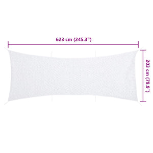 Weißes Tarnnetz 623x203 cm mit Tasche