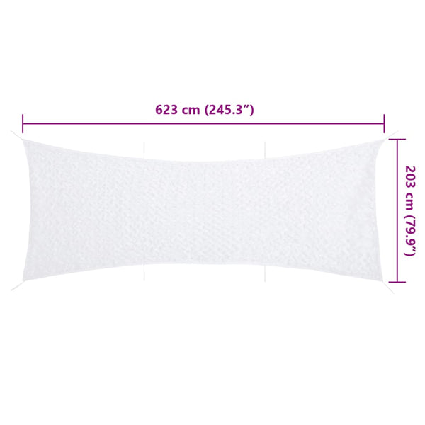 Weißes Tarnnetz 623x203 cm mit Tasche