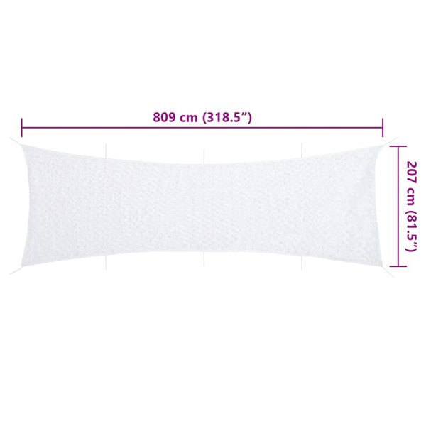 Weißes Tarnnetz 809x207 cm mit Tasche