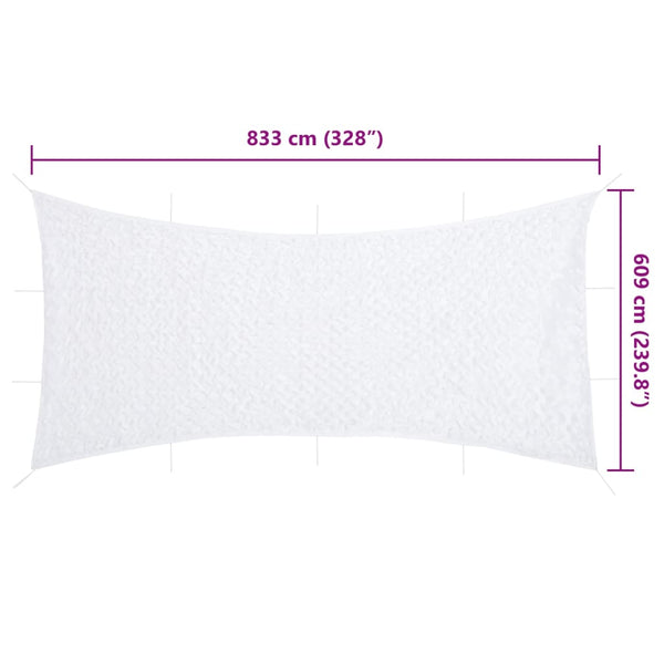 Weißes Tarnnetz 833x609 cm mit Tasche