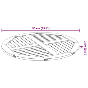 Akazienholz Tischplatte Ø90cm