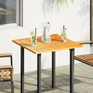 Akazie Tischplatte 70x70 cm Massivholz