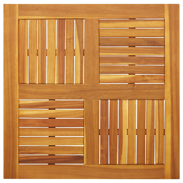 Akazie Tischplatte 80x80 cm Massivholz