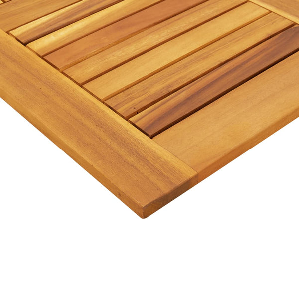Akazie Tischplatte 80x80 cm Massivholz
