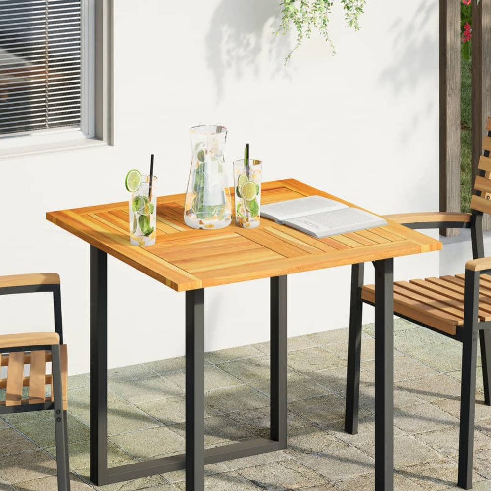 Akazie Tischplatte 80x80 cm Massivholz