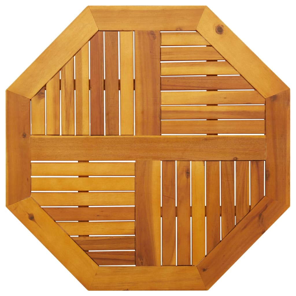 Akazie Tischplatte 80x80 cm Massivholz