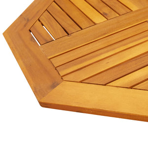 Akazie Tischplatte 80x80 cm Massivholz