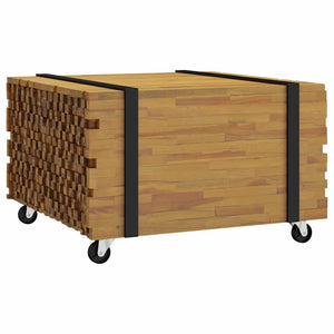 Couchtisch Braun Teak Massivholz 60x60