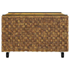 Couchtisch Braun Teak Massivholz 60x60