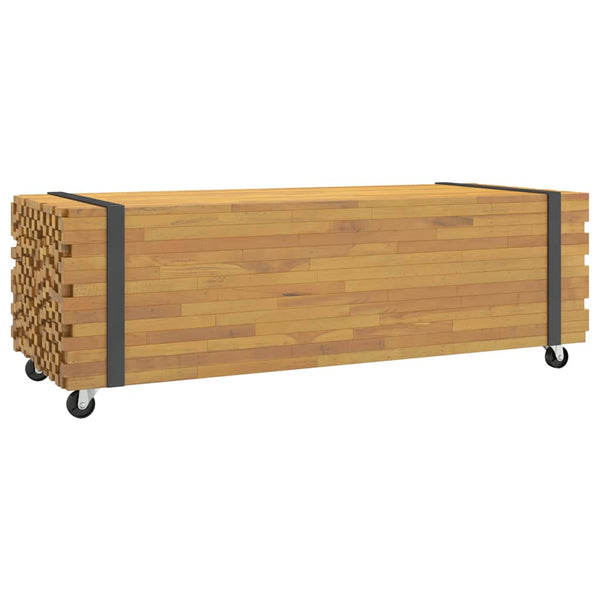 Massivholz Couchtisch Teak 110 cm