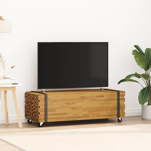 Massivholz Couchtisch Teak 110 cm