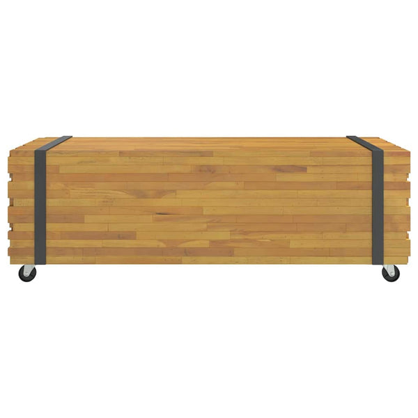 Massivholz Couchtisch Teak 110 cm