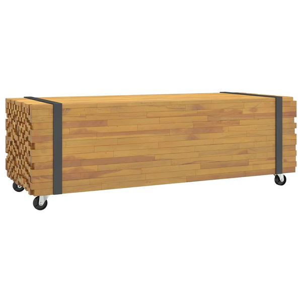 Massivholz Couchtisch Teak 110 cm