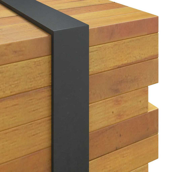TV-Ständer Braun Teak Massivholz 110 cm
