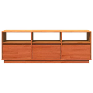 TV-Schrank Wachsbraun Kiefer Massivholz 140 cm
