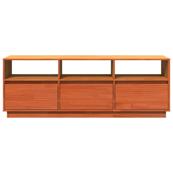 TV-Schrank Wachsbraun Kiefer Massivholz 140 cm
