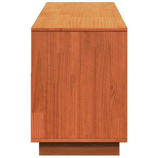 TV-Schrank Wachsbraun Kiefer Massivholz 140 cm
