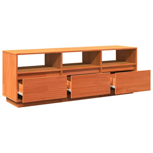 TV-Schrank Wachsbraun Kiefer Massivholz 140 cm