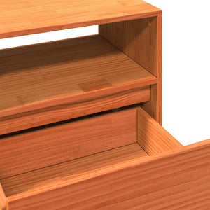 TV-Schrank Wachsbraun Kiefer Massivholz 140 cm