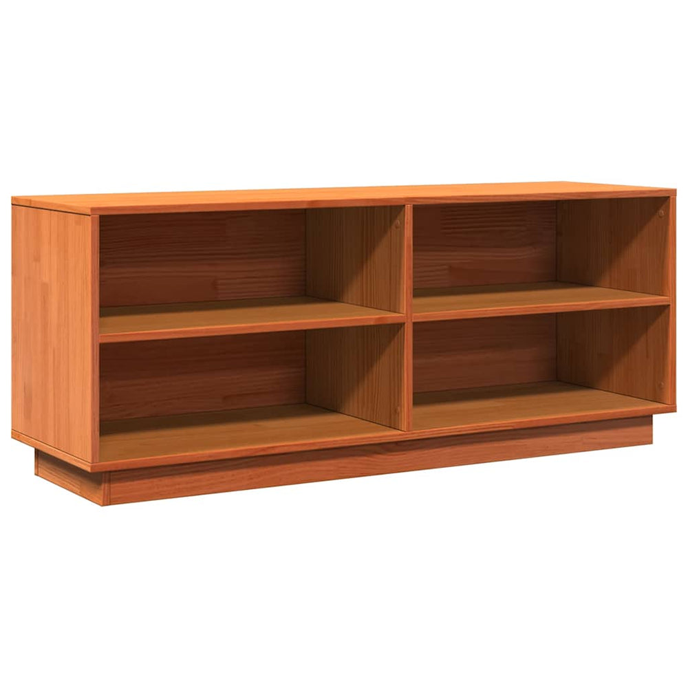 vidaXL Meuble à chaussures marron ciré 110x34x45 cm Bois de pin massif