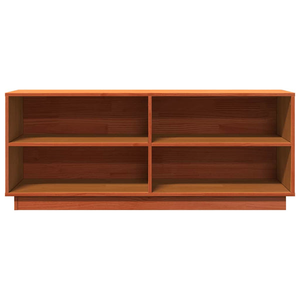Massivholz Schuhschrank Kiefer Wachsbraun