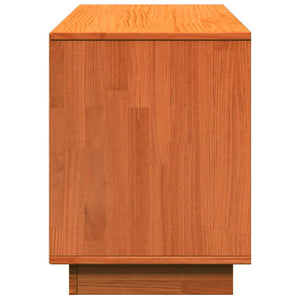 Massivholz Schuhschrank Kiefer Wachsbraun
