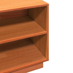 Massivholz Schuhschrank Kiefer Wachsbraun