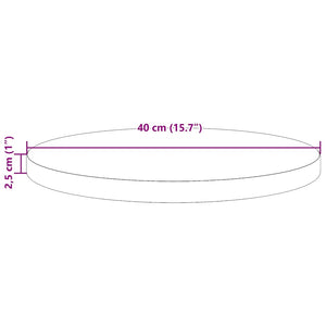 Runde Tischplatte Kiefer Wachsbraun Ø40cm