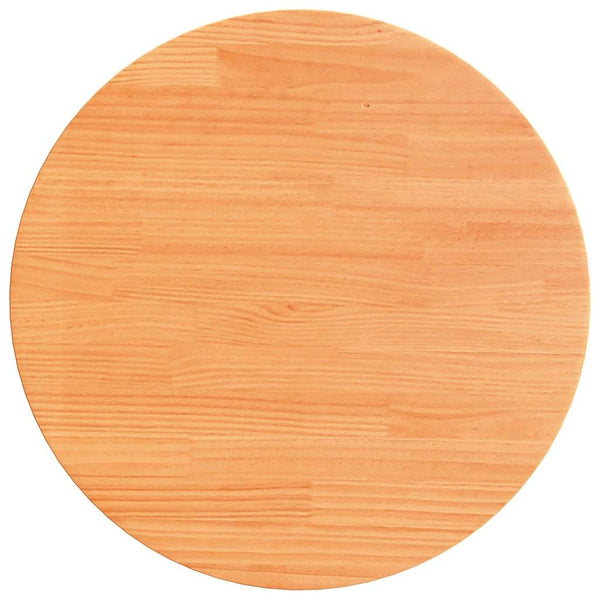 vidaXL Plateau de table rond ciré marron Ø50x2,5 cm Bois de pin massif