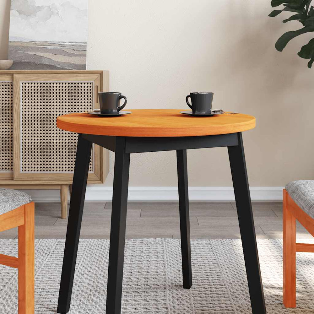 vidaXL Plateau de table rond ciré marron Ø60x2,5 cm en pin massif