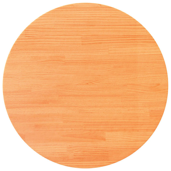 Runde Tischplatte Kiefer Wachsbraun Ø80cm