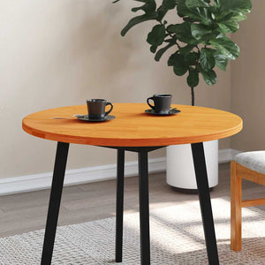 Runde Tischplatte Kiefer Wachsbraun Ø80cm