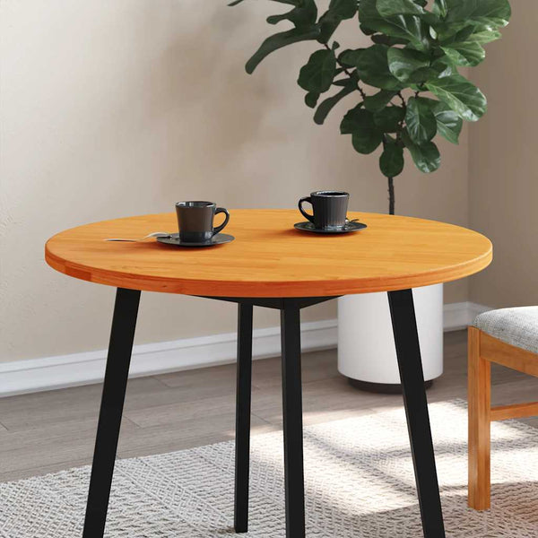 Runde Tischplatte Kiefer Wachsbraun Ø80cm