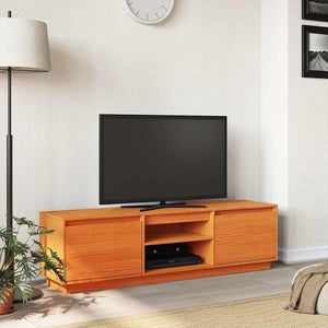 TV-Schrank Wachsbraun Kiefer Massivholz 140 cm