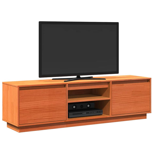 TV-Schrank Wachsbraun Kiefer Massivholz 140 cm