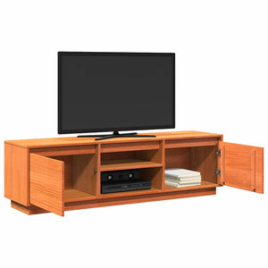 TV-Schrank Wachsbraun Kiefer Massivholz 140 cm