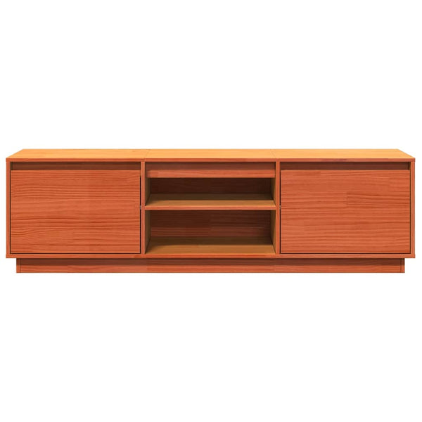TV-Schrank Wachsbraun Kiefer Massivholz 140 cm